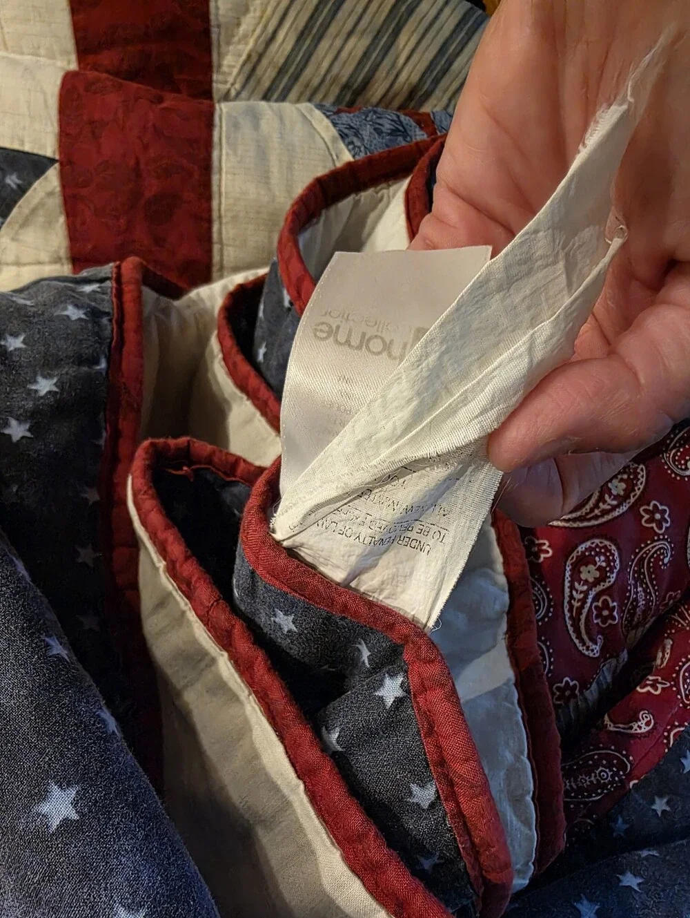 Vintage Patriotic Star Quilt